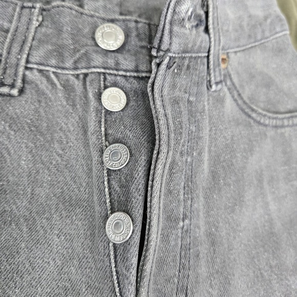 VINTAGE Levi's 501 Women Shorts 3 Gray Denim Original Fit Grunge 90s USA - Picture 4 of 10